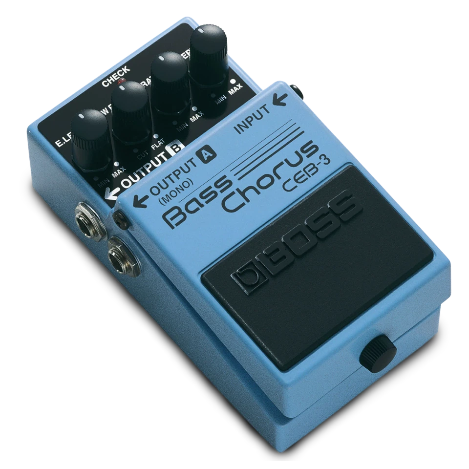 BOSS CEB-3 Bass Chorus Effects Pedal with Low-Frequency Range Control, Stereo Output, Rate & Depth Controls and Rich Modulation Tone
