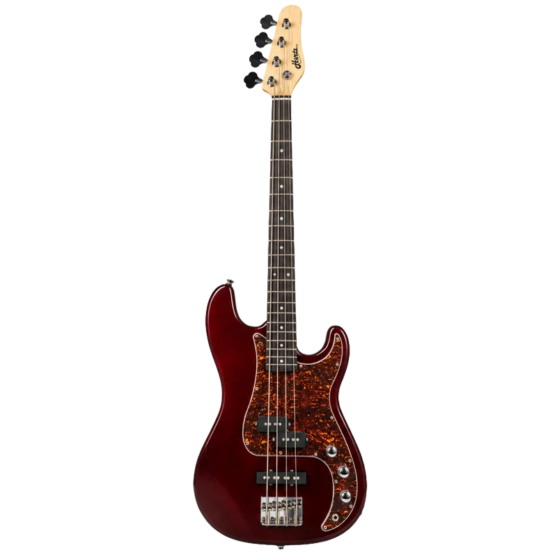 HERTZ HZ-BP 4-String PJ-Style Electric Bass Guitar | 34-Inch Scale | Red Finish