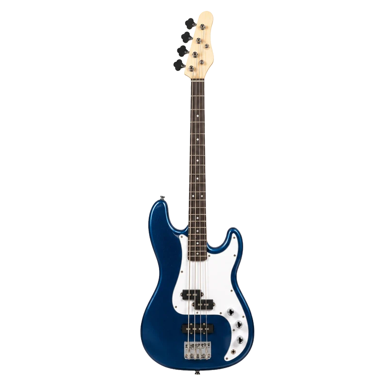 HERTZ HZ-BP Electric Bass Guitar | PJ Pickup Configuration | 34-Inch Scale | Blue