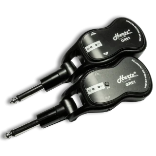 Hertz GR-01 Guitar Wireless System with Rechargeable Transmitter and Receiver, 30M Effective Range, Low-Latency Audio Transmission, Type-C USB Charging and Plug-and-Play Connectivity for Electric Guitar, Bass & Musical Instruments