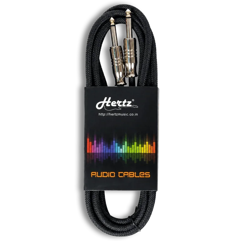 Hertz HZ CBL 12-10M Audio Cable with 10-Meter Length, Durable Braided Construction and 1/4-Inch Jack Connectors for Guitar, Amplifier, Mixer, Keyboard and Professional Audio Equipment view 1