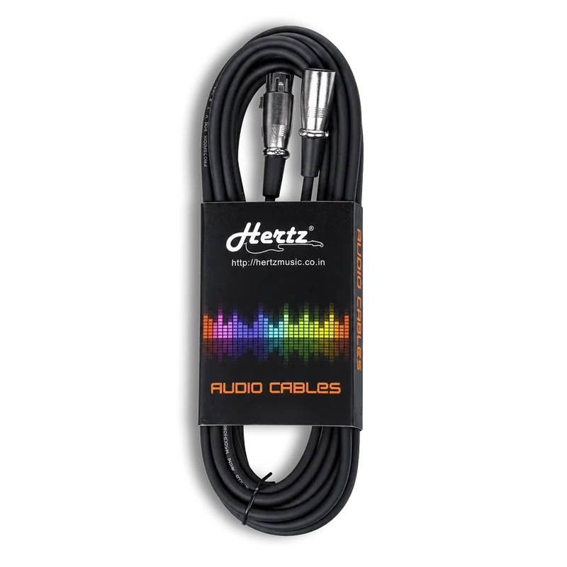 Hertz HZCD-8021/10 10 Meter XLR Audio Cable with Durable Flexible Construction and Reliable Signal Transfer and Secure Connectors for Microphones, Mixers, PA Systems and Audio Equipment view 1