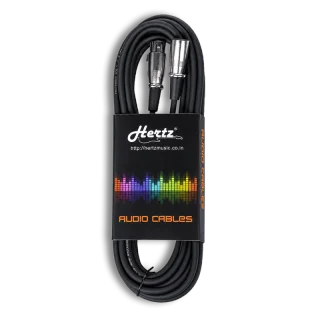 Hertz HZCD-8021/10 10 Meter XLR Audio Cable with Durable Flexible Construction and Reliable Signal Transfer and Secure Connectors for Microphones, Mixers, PA Systems and Audio Equipment