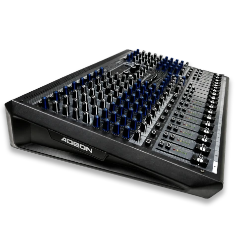 ADEON AMS-124F 12-Channel Professional Audio Mixer with USB, Bluetooth, DSP Effects, Phantom Power & Multi-Input Mixing Console for Live Sound, DJ, Karaoke & Studio Recording