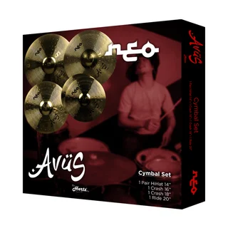 AVUS NEO GOLD Drumsticks – Premium Designer Series Hickory Wooden Percussion Sticks with Elegant Gold Finish – Professional Drum Sticks for Stage Performance, Studio Recording & Practice for Drummers