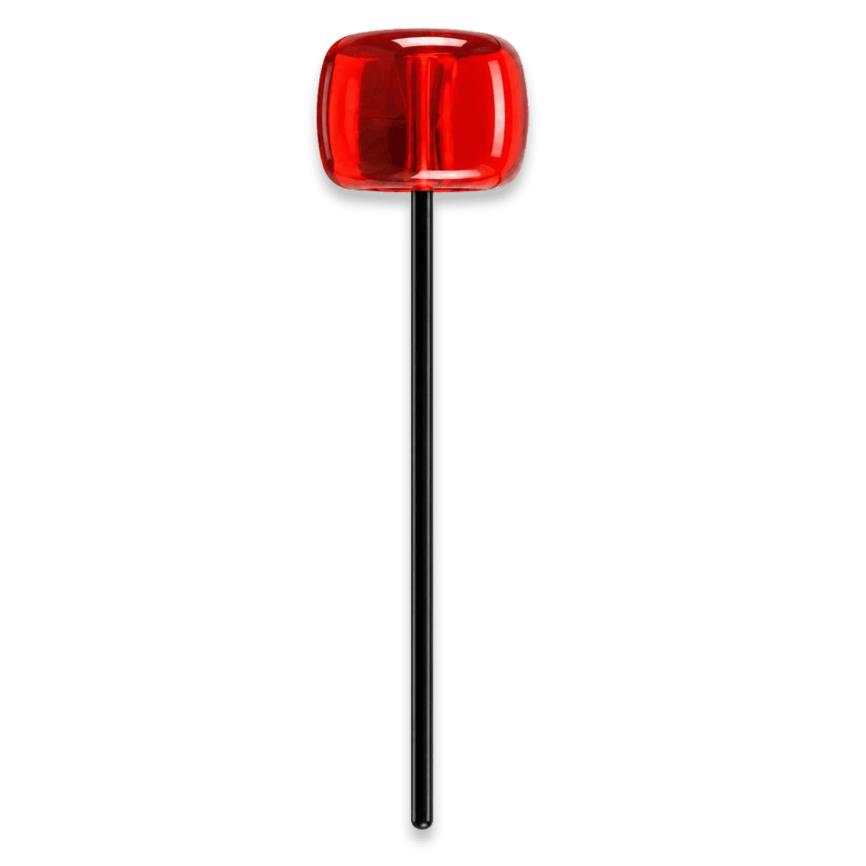 Gibraltar SC-3267 G-Class 6.25-Inch Red Acrylic & Felt Bass Drum Beater, High-Impact Design for Powerful Attack, Responsive Feel and Reliable Performance