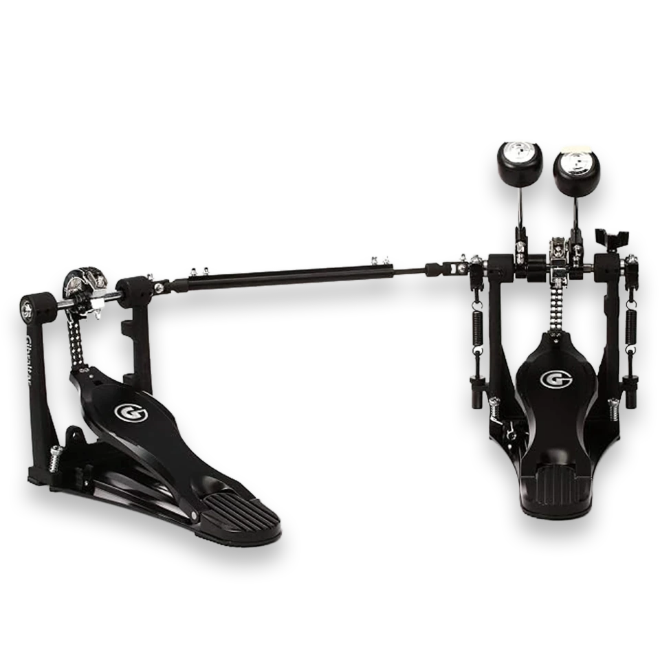Gibraltar 9000 Series Stealth Double Bass Drum Pedal, Double Chain Drive with Adjustable Beater and Footboard