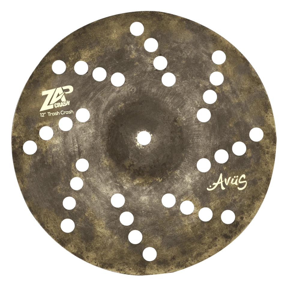 AVUS ZAPCRASH 12-Inch Professional Crash Cymbal with Sharp Attack, Bright Response and Quick Decay for Drum Kits, Live Performance, Studio Recording and Practice