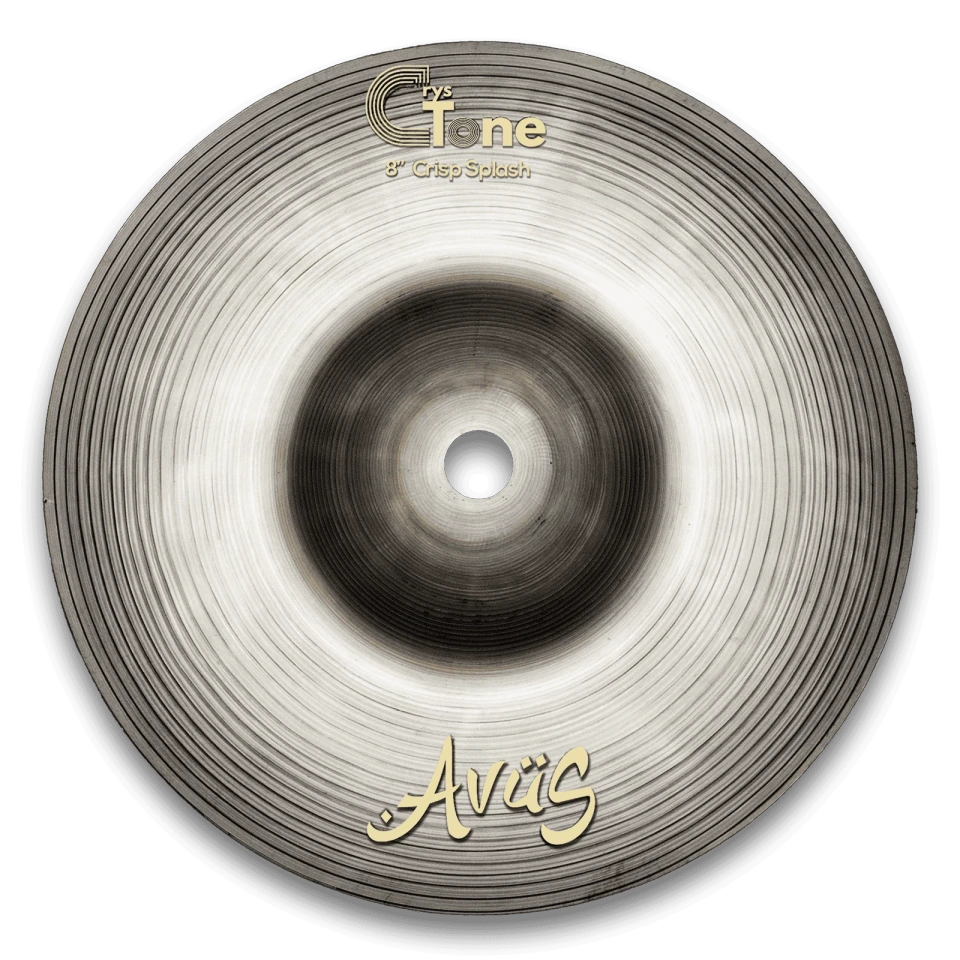 AVUS CRYSTONE 8-Inch Splash Cymbal with Bright Fast Attack, Quick Decay and Responsive Tone for Drum Kits, Live Performance, Studio Recording and Practice