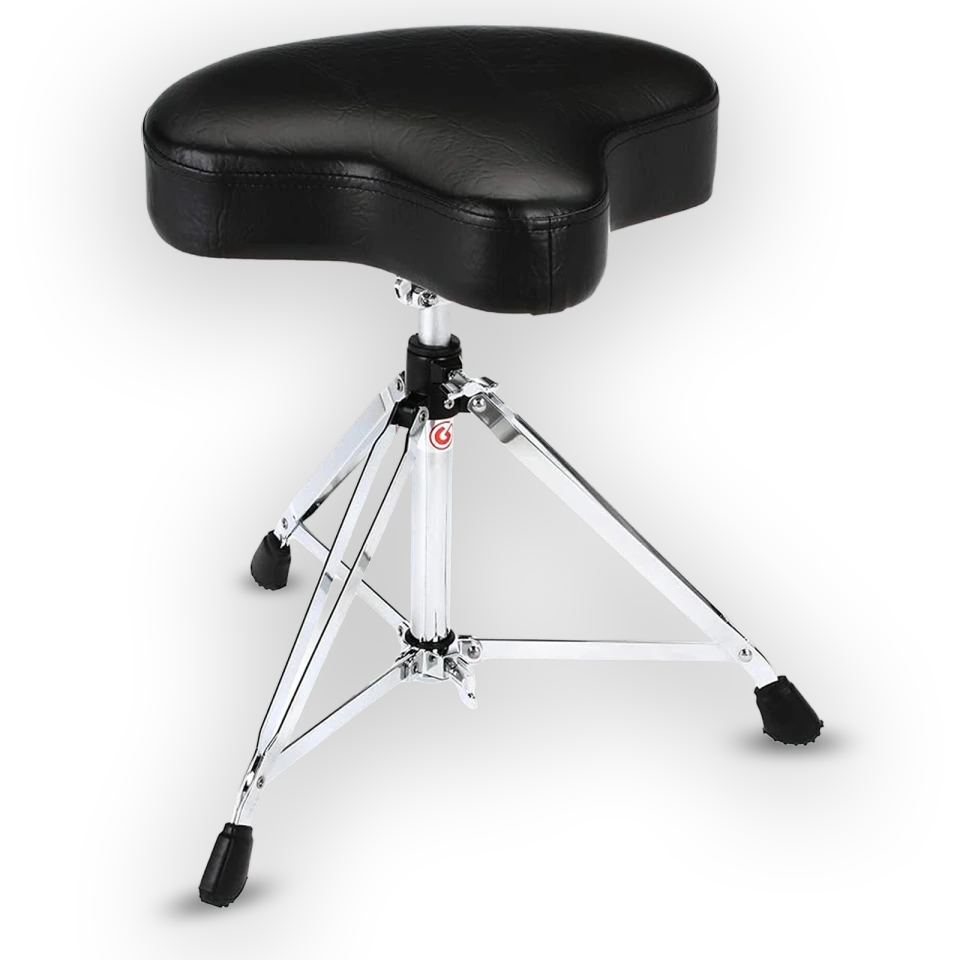Gibraltar 6608 15-Inch Vinyl Moto Drum Throne, Adjustable Double-Braced Drum Seat
