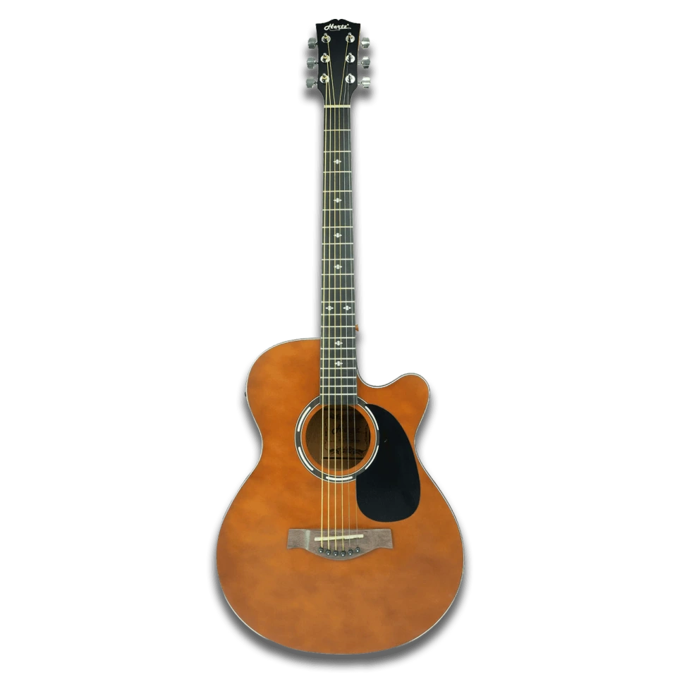 Hertz HZA-4010-(RED) Acoustic Guitar with Cutaway Body, 6 Steel Strings, Rosewood Fingerboard, Linden Wood Construction, Die-Cast Tuning Keys and Red Finish for Beginners, Practice, Lessons and Performance