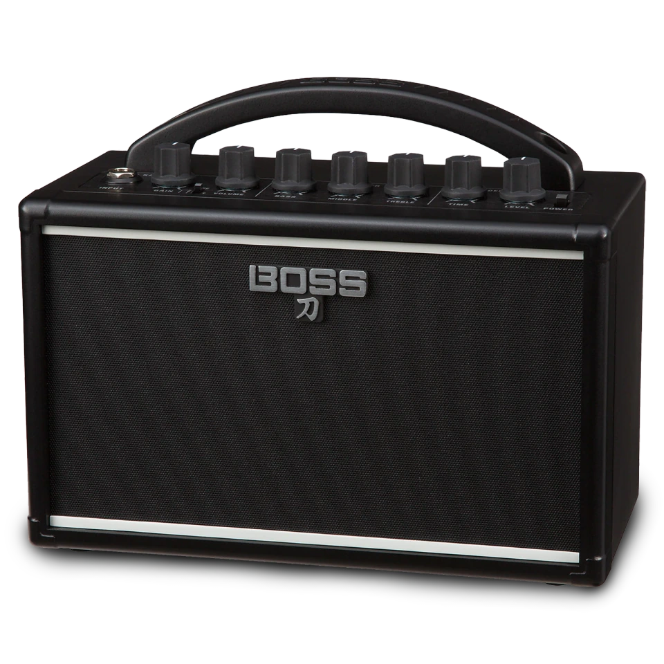 BOSS KATANA-MINI Compact Guitar Amplifier Black with 3 Amp Characters, Built-In Delay, Battery Operation, Portable Design & Practice Controls