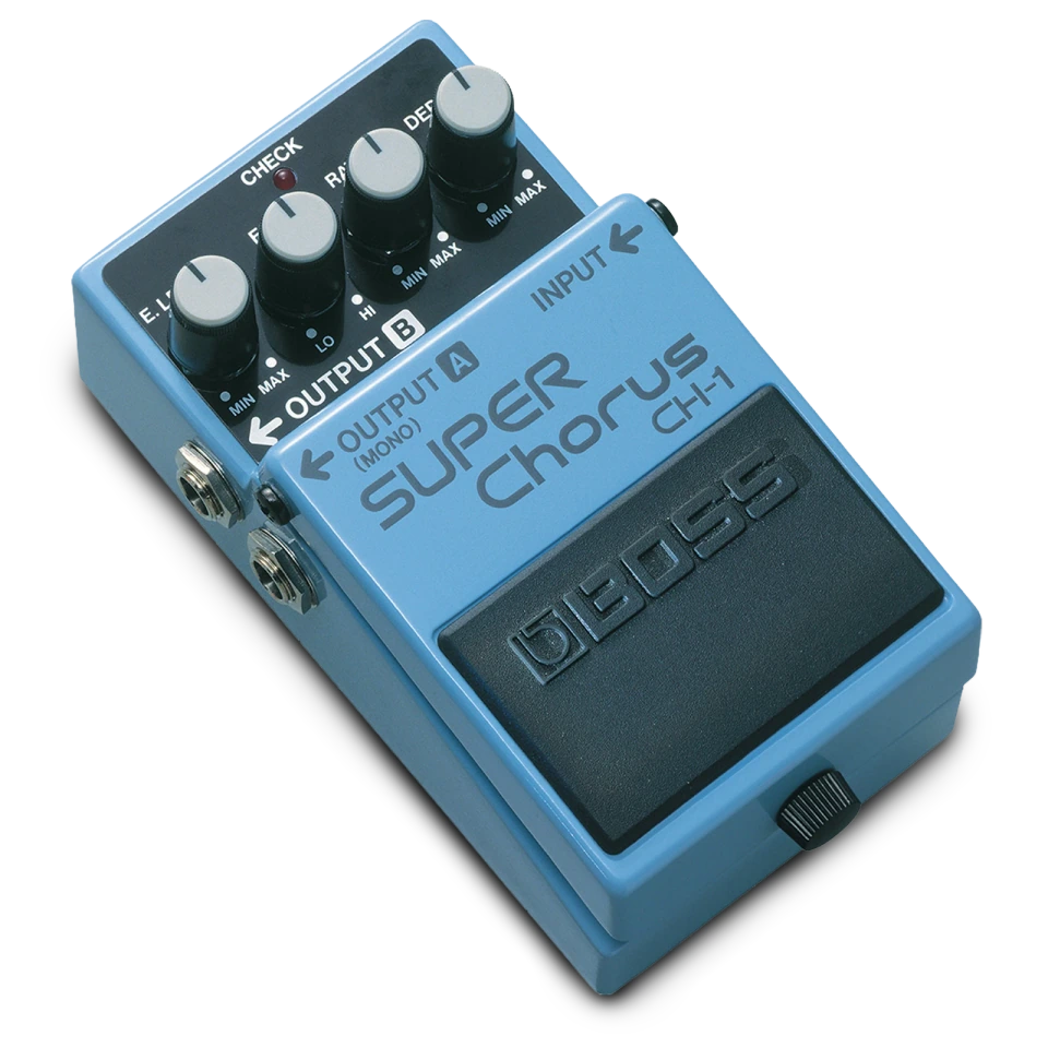 BOSS CH-1 Super Chorus Guitar Effects Pedal with Stereo Output, Adjustable Rate and Depth, Tone Control, Bright Modulation Character & Durable Stage Construction