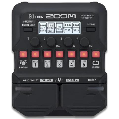 Zoom G1 FOUR Guitar Multi-Effects Processor with Amp Modeling & Looper
