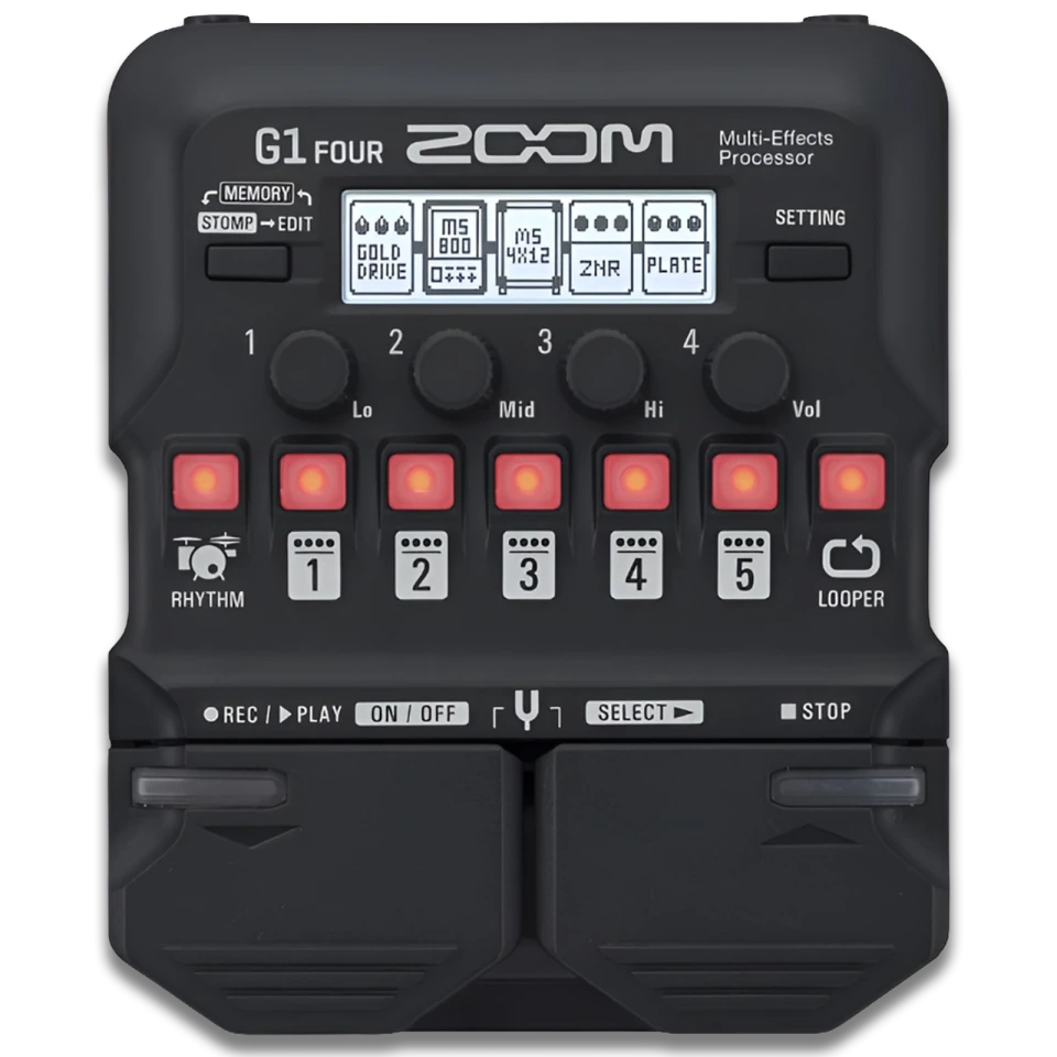 Zoom G1 FOUR Guitar Multi-Effects Processor with Amp Modeling & Looper