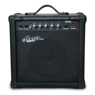 Hertz DG-15 15-Inch Guitar Amplifier, Compact Practice Amp for Electric Guitar with Versatile Tone Controls for Home Practice and Performance