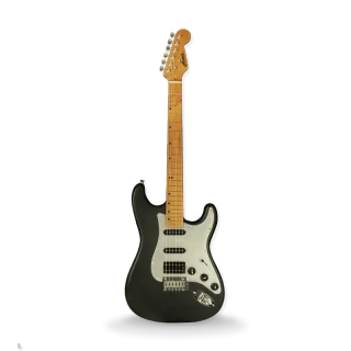 Hertz HZ STMP-X (Black Finish) SuperStrat Electric Guitar, Okoume Body, Canadian Maple Neck, Indian Rosewood Fingerboard, 22 Frets, 5-Way Pickup Selector.