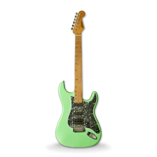Hertz HZ STMP-X (Mint Green Finish) SuperStrat Electric Guitar, Okoume Body, Canadian Maple Neck, Indian Rosewood Fingerboard, 22 Frets, 5-Way Pickup Selector.