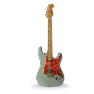 Hertz HZ STMP-X (Satin Grey Finish) SuperStrat Electric Guitar, Okoume Body, Canadian Maple Neck, Indian Rosewood Fingerboard, 22 Frets, 5-Way Pickup Selector.