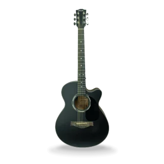 Hertz HZA-3900 (bk) Acoustic Guitar, 6-String Dreadnought with Black Finish, Comfortable Playability and Balanced Acoustic Tone for Beginners, Students and Practice
