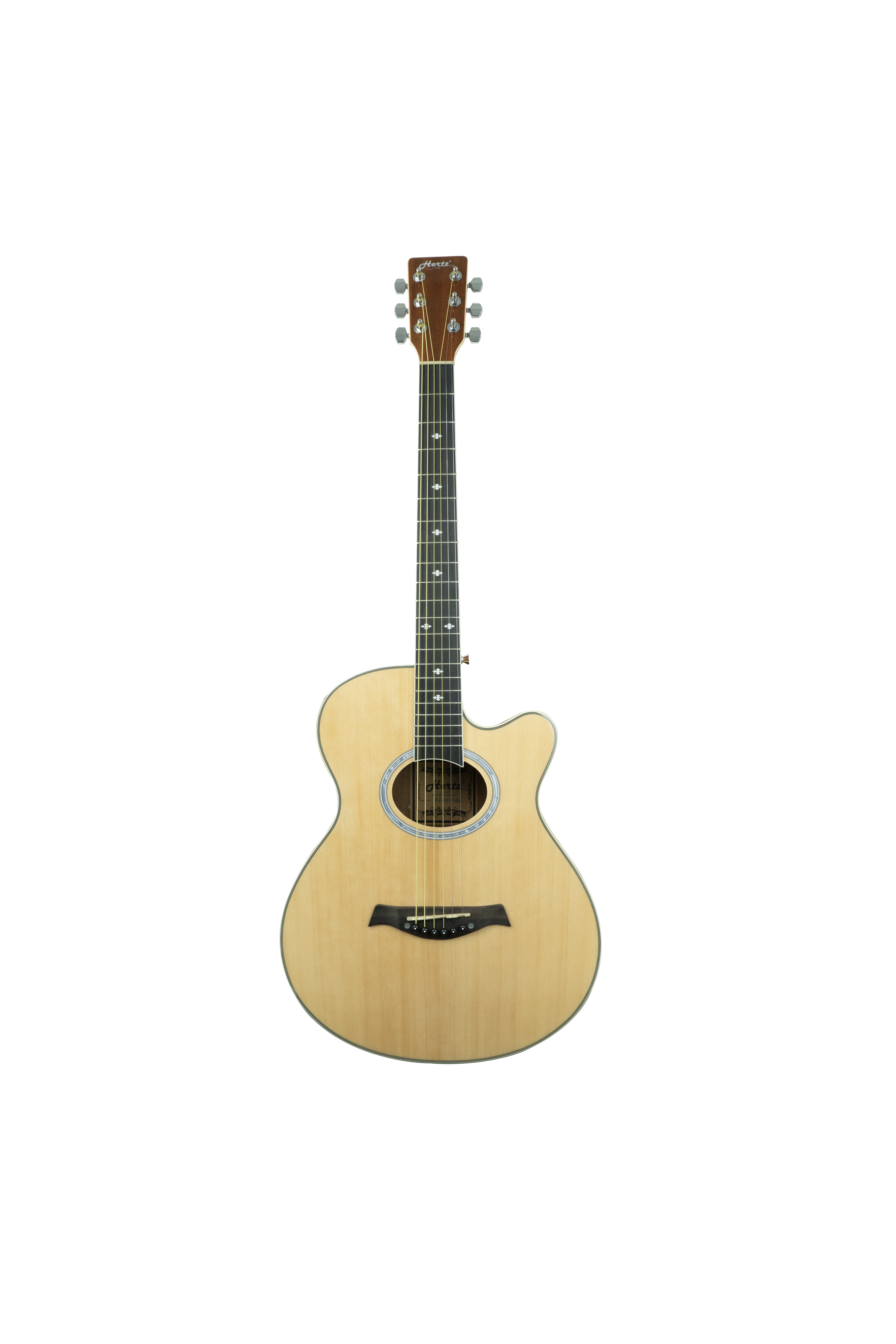 HERTZ HZA-6000 Acoustic Guitar with Natural, Black & Tobacco Sunburst Finish for Beginners, Stage Performance, Studio Recording & Music Practice