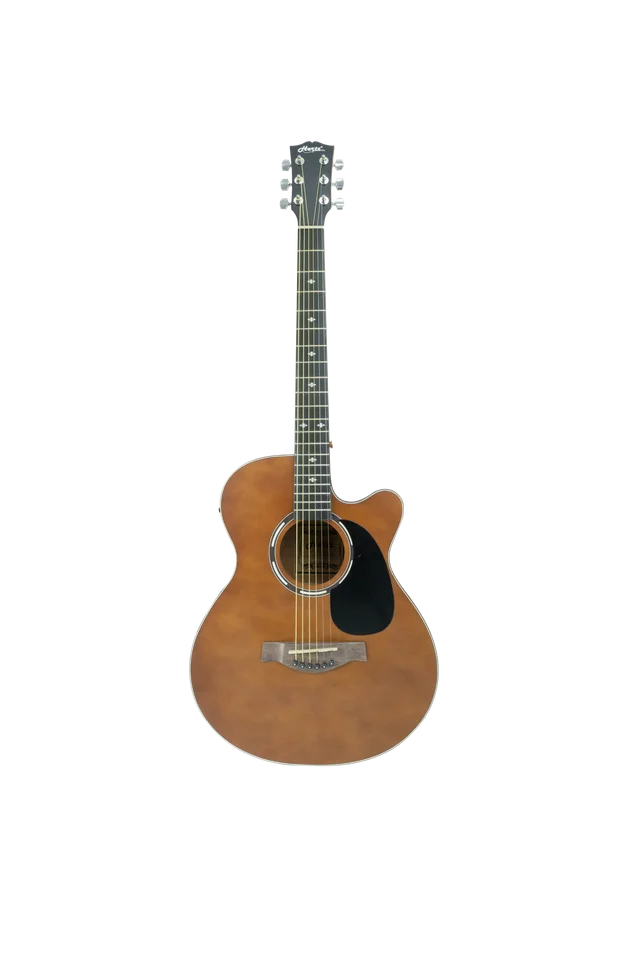 HERTZ HZA3900EQ (Red) Electro Acoustic Guitar with Tobacco Sunburst, Natural & Black Finish, Built-In EQ System for Stage Performance, Recording & Music Practice
