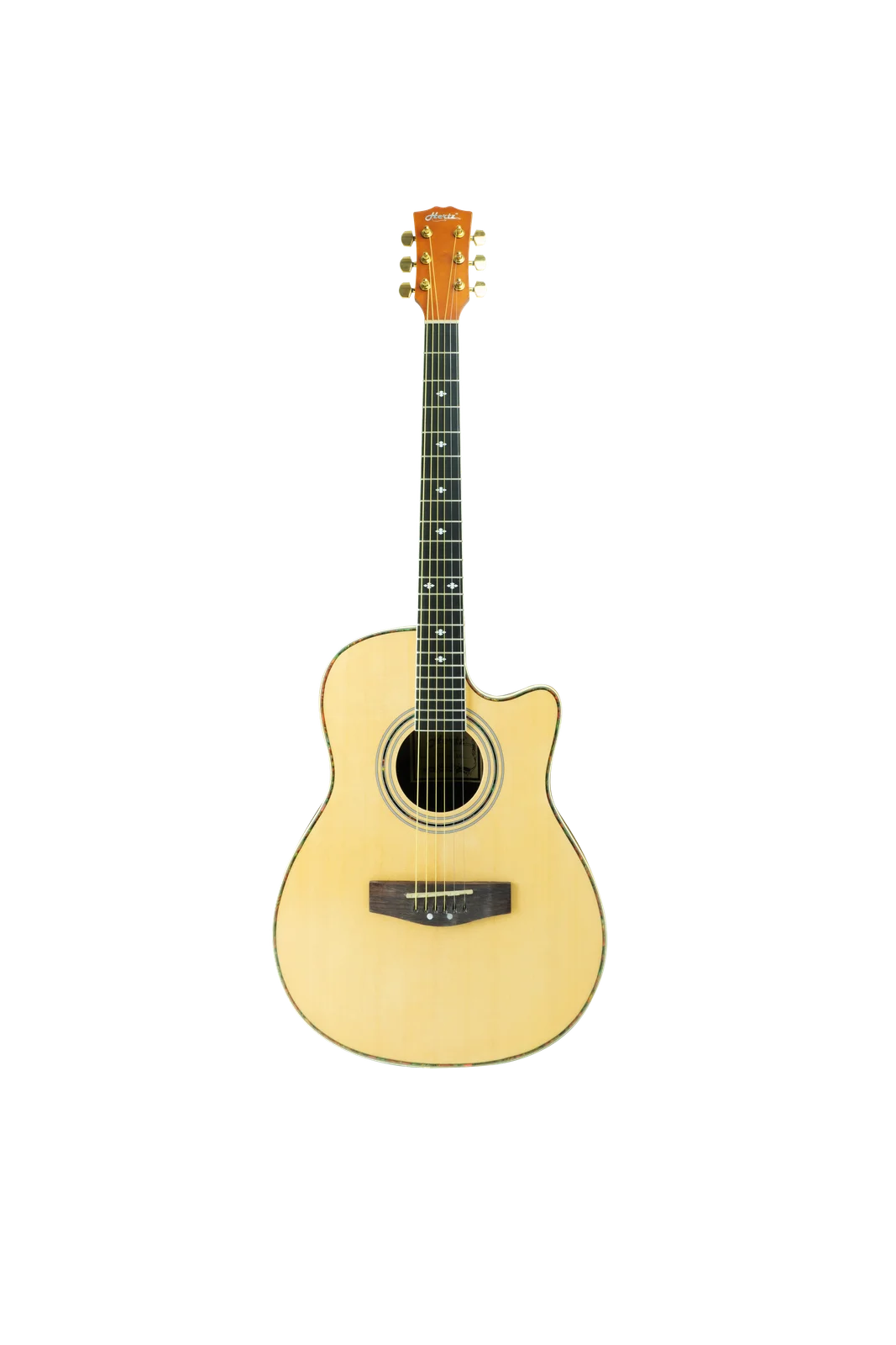HERTZ HzR-4002E Ovation Style Electro Acoustic Guitar with Natural & Black Finish for Stage Performance, Studio Recording & Music Practice view 1