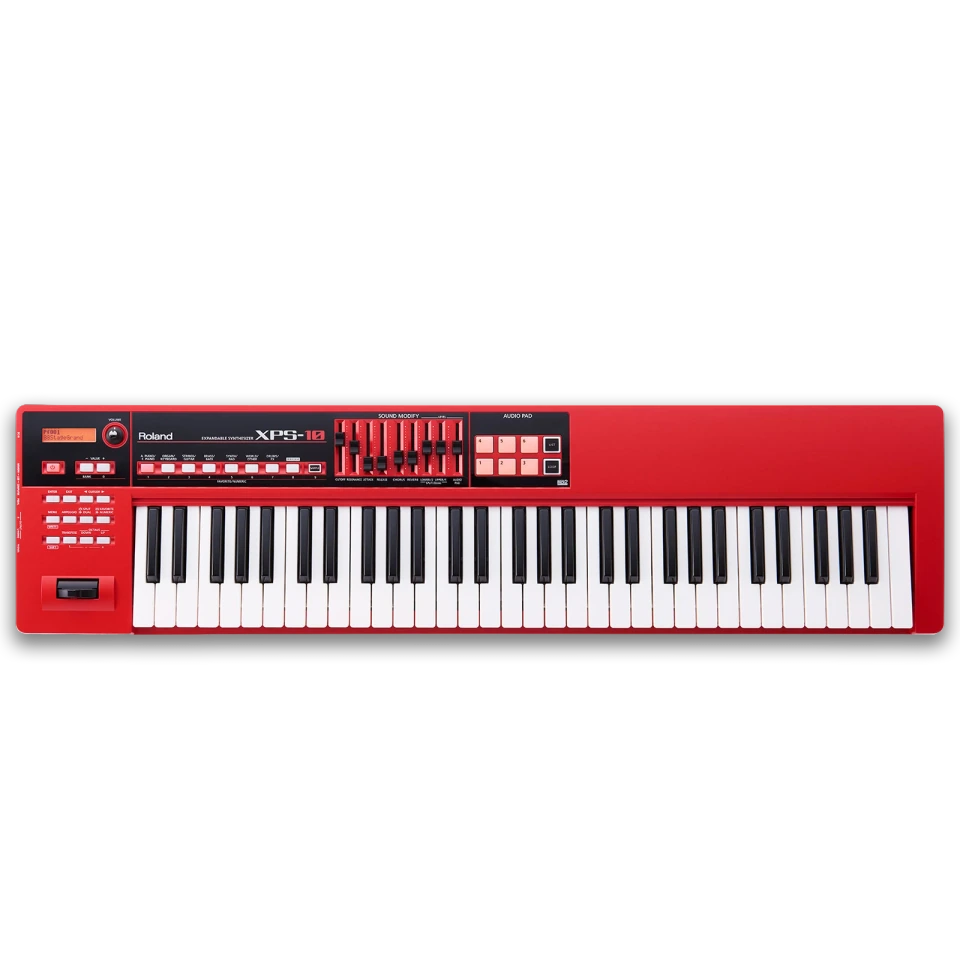 Roland XPS-10 (Red) 61-Key Expandable Synthesizer Keyboard with 1500+ Sounds, Sample Import, USB MIDI, Audio Pads & Lightweight Portable Design