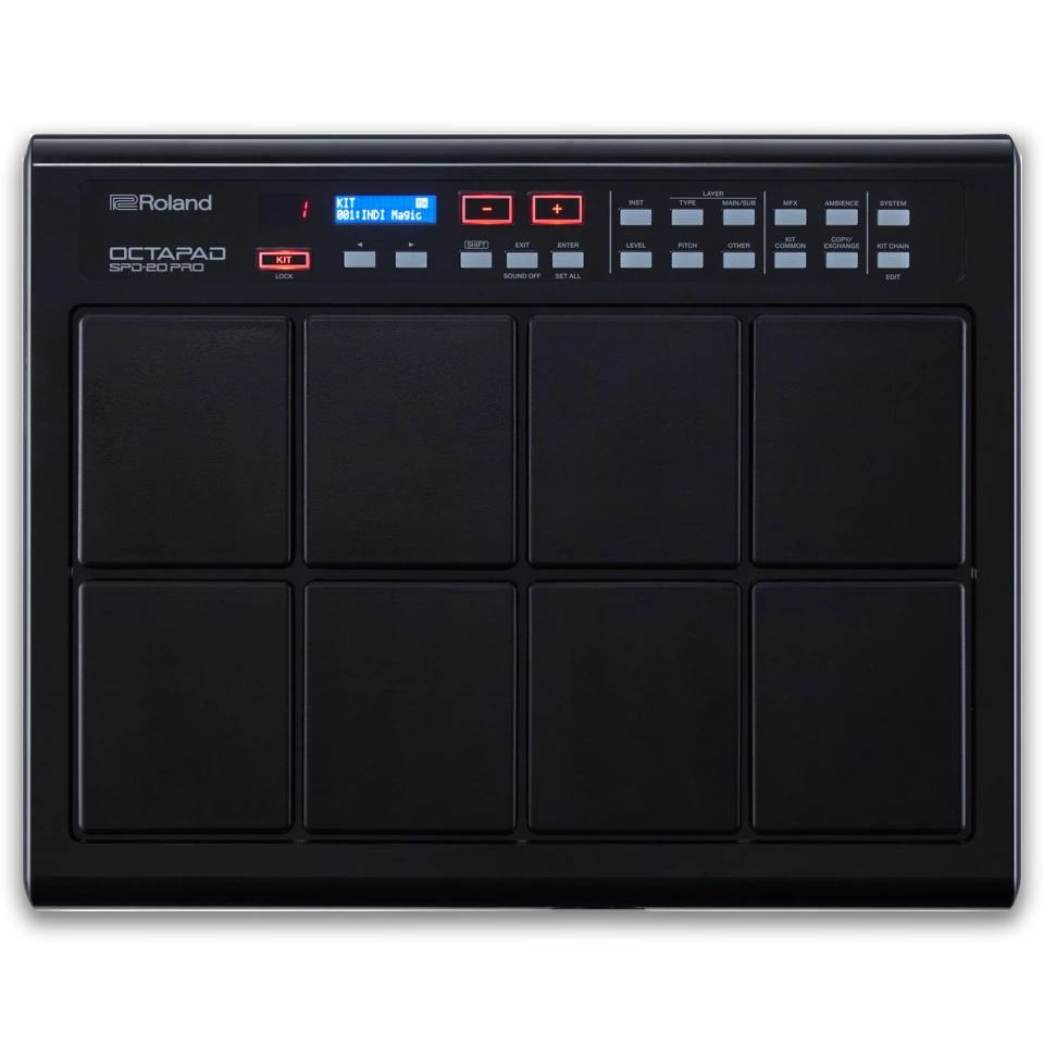 Roland SPD-20 PRO (BLACK) Digital Percussion Pad with 8 Velocity-Sensitive Pads, 900+ Instruments, 200 Kits, USB Memory, MIDI, External Trigger Inputs & Professional Performance Features