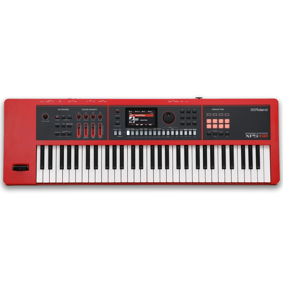 Roland XPS-60 (Red) 61-Key Professional Synthesizer Keyboard with Expandable Sound Engine, USB MIDI, Performance Controls & Portable Design