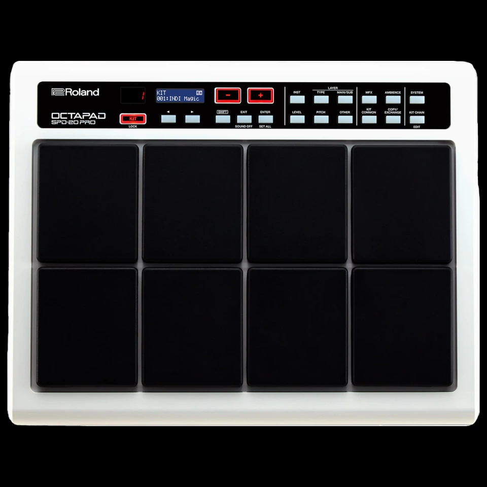 Roland SPD-20 PRO(WHITE) Digital Percussion Pad with 8 Velocity-Sensitive Pads, 900+ Instruments, 200 Kits, USB Memory, MIDI, External Trigger Inputs & Professional Performance Features