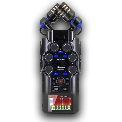 Zoom H6 Handy Portable Audio Recorder with Interchangeable Microphone System